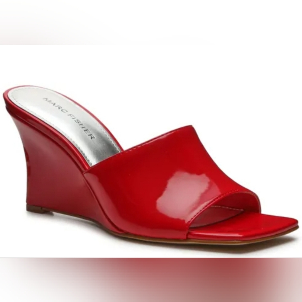 Marc Fisher Women's Red Wedge Sandals